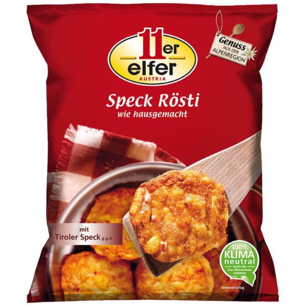 11er GmbH, Speck Rösti, 50g/Stück, 450g Beutel