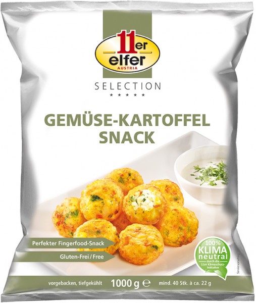 11er GmbH, Rösti Gemüse-Kartoffel Snack, 22g/Stück, 1000g Beutel